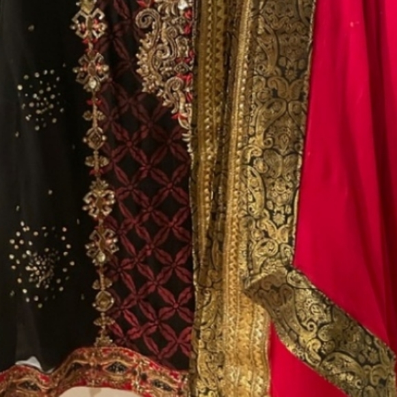 Designer SALMAN SAROSH Wedding Shalwar Kameez Dupatta - Picture 2 of 5